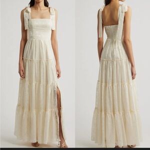 Lulus “Andrea” Jacquard Maxi Cocktail Dress